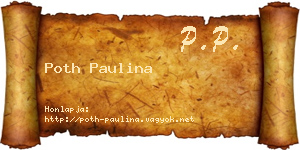 Poth Paulina névjegykártya